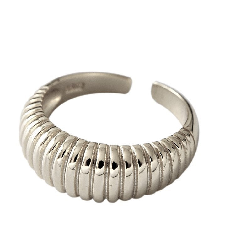 Sterling Silver Rhodium Plated Ring