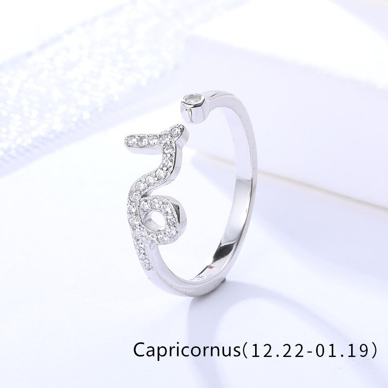 Zodiakas ¦ sidabriniai rodžiuoti reguliuojami žiedai su zodiako ženklais