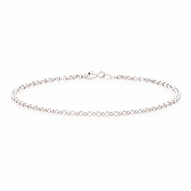 Sterling Silver Gold Plated Rolo Chain Bracelet