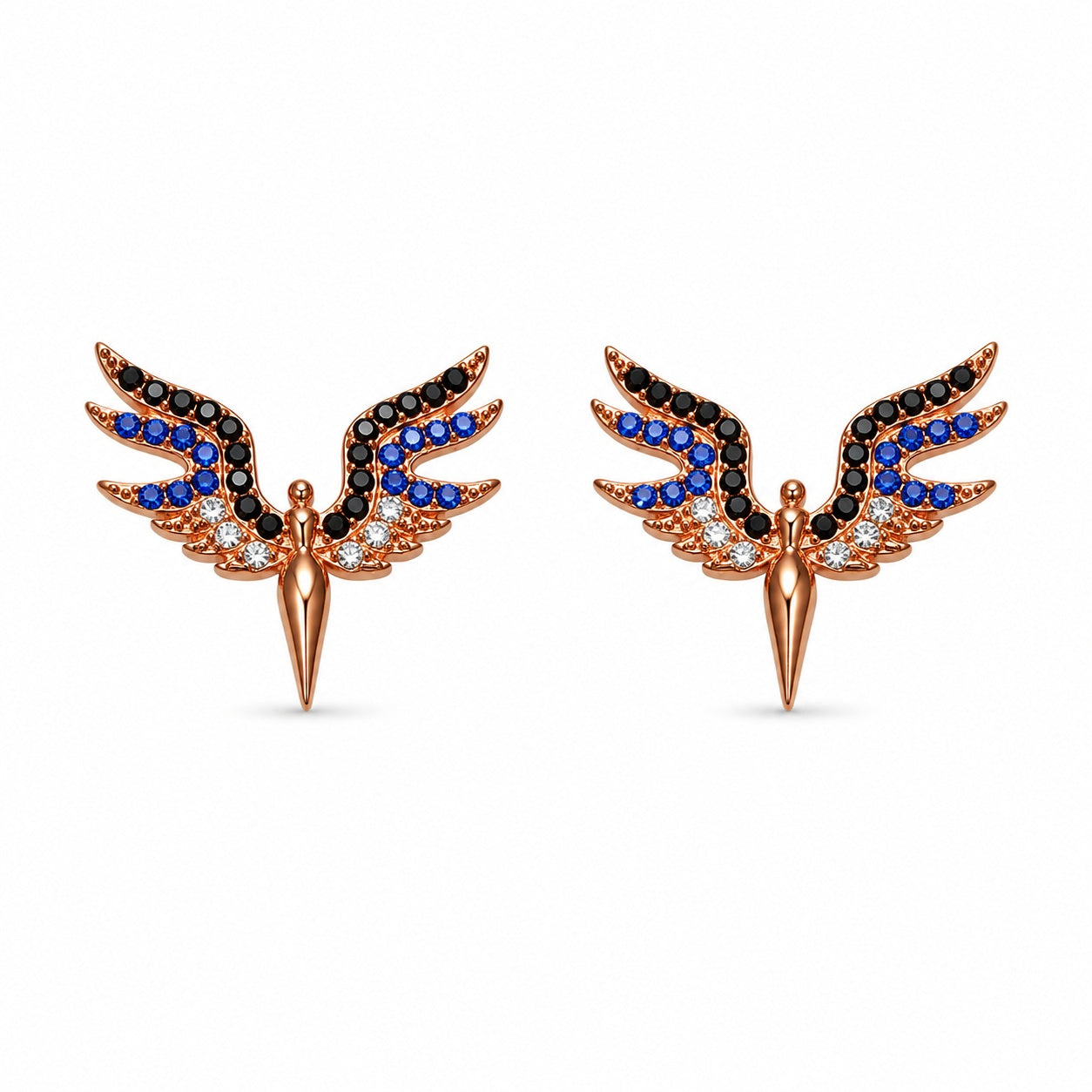 Sterling Silver Rhodium Plated CZ Studs