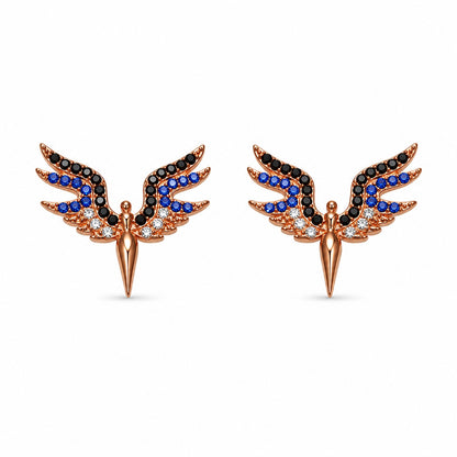 Sterling Silver Rhodium Plated CZ Studs