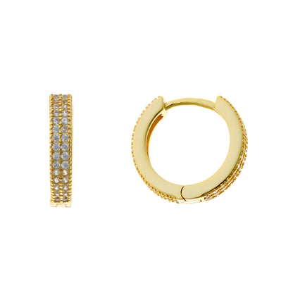 Sidabrinės rinkutės su 2 eilėmis cirkonių