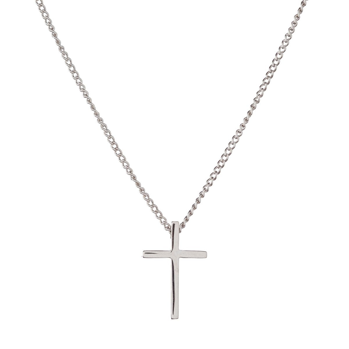 Sidabrinis rodžiuotas kryželis su grandinėle