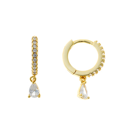 Sidabrinės rinkutės su kabančiu cirkoniu