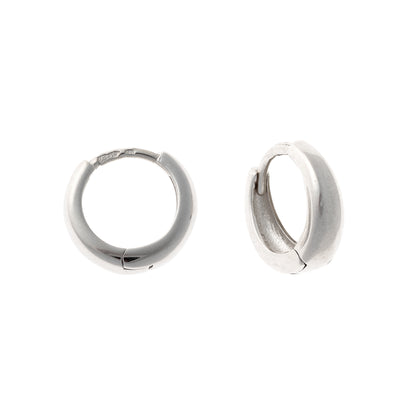 Sterling Silver Rhodium Plated Hoops