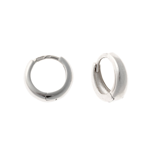 Sterling Silver Rhodium Plated Hoops