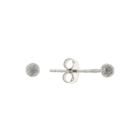 Sterling Silver Rhodium Plated Bead Studs