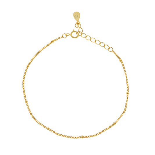 Sidabrinė auksuota minimalistinio stiliaus apyrankė su burbuliukais