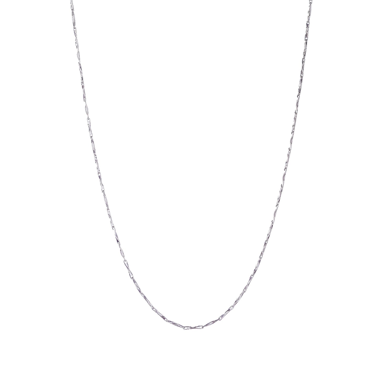 Sidabrinė rodžiuota 40 - 45 cm grandinėlė "Ingot"