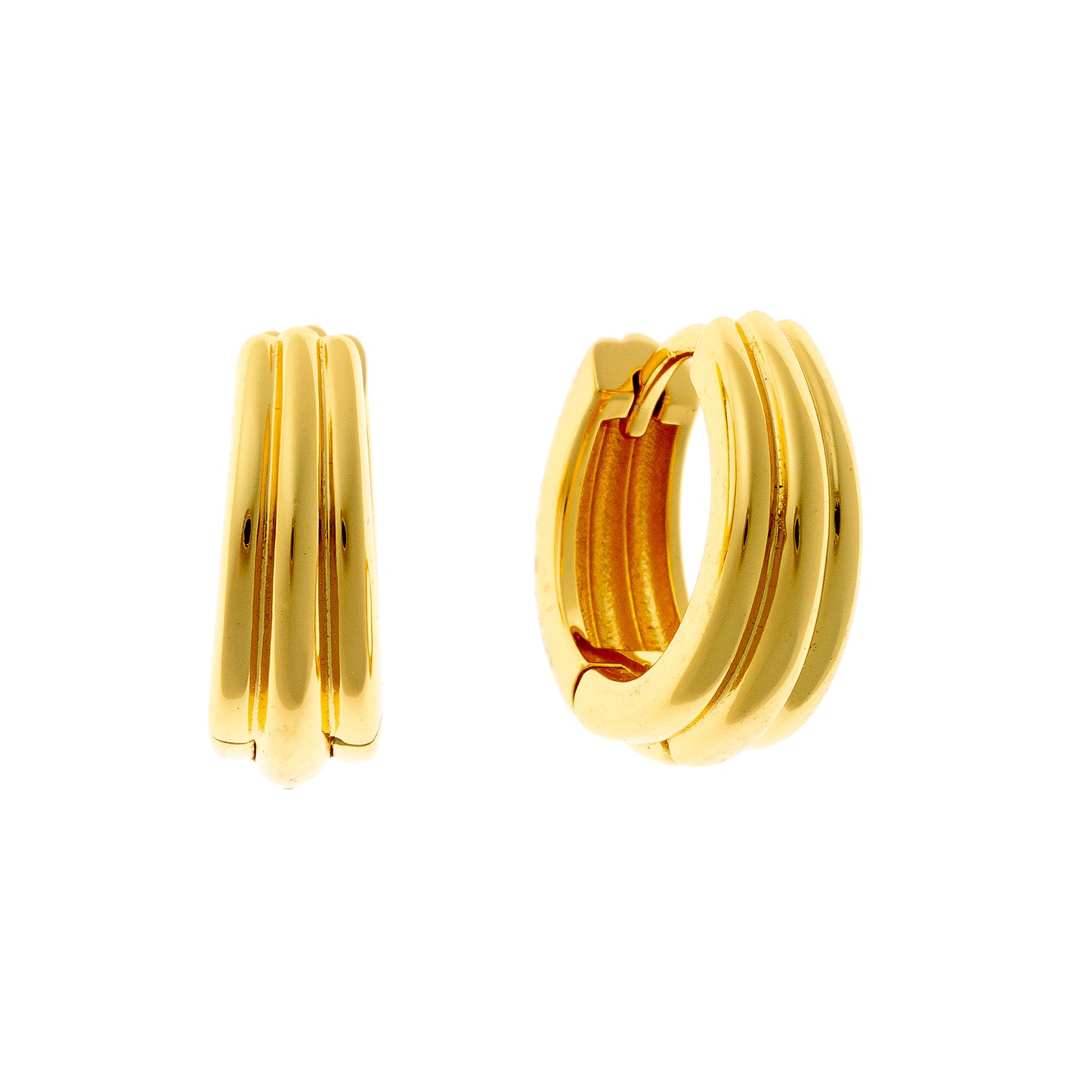 Sterling Silver Gold Plated Hoops