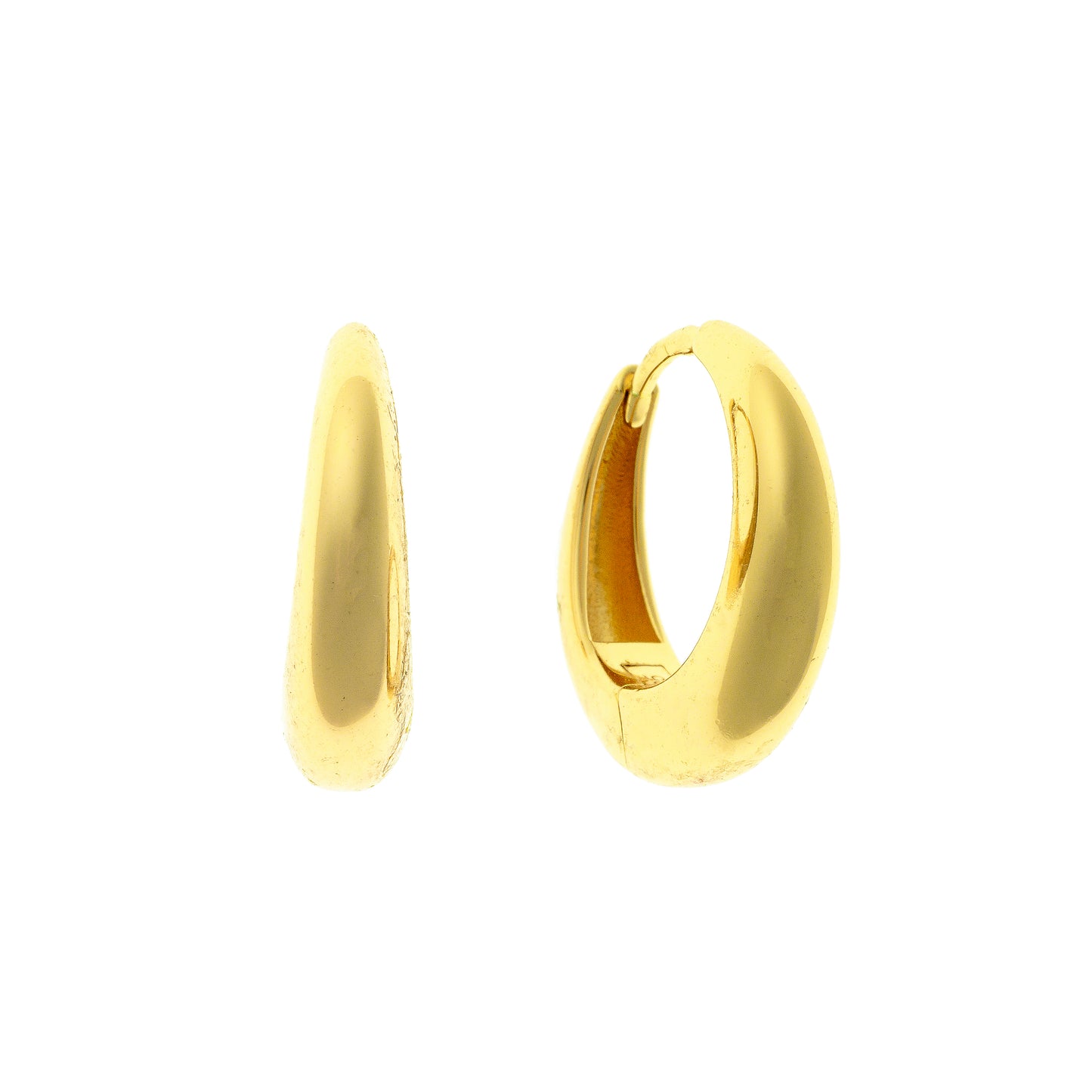Sterling Silver Gold Plated Hoops