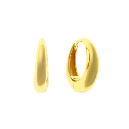Sterling Silver Gold Plated Hoops