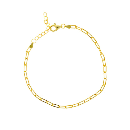 Sterling Silver Gold Plated Chain Bracelet