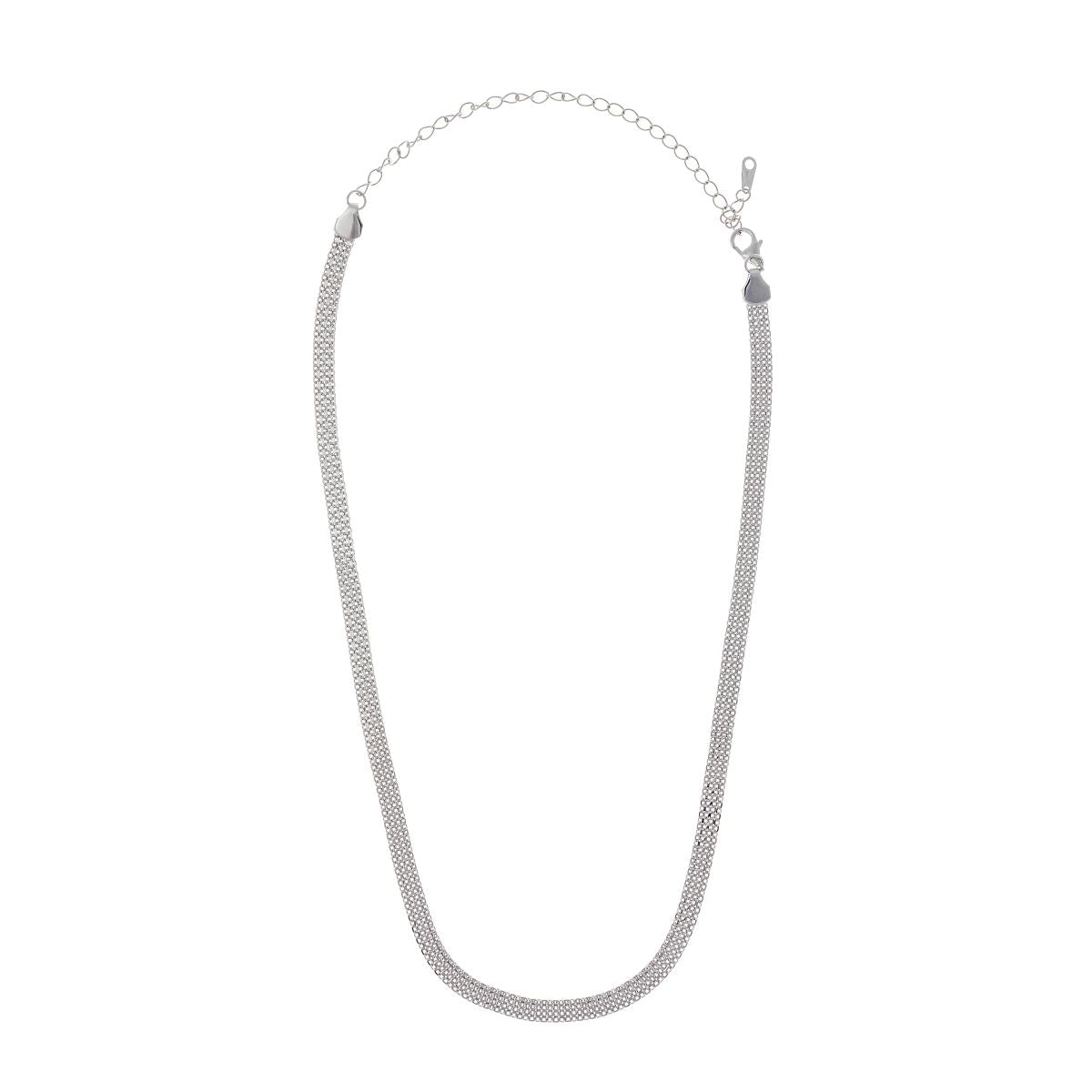 Sidabrinė rodžiuota 4mm pločio kolje