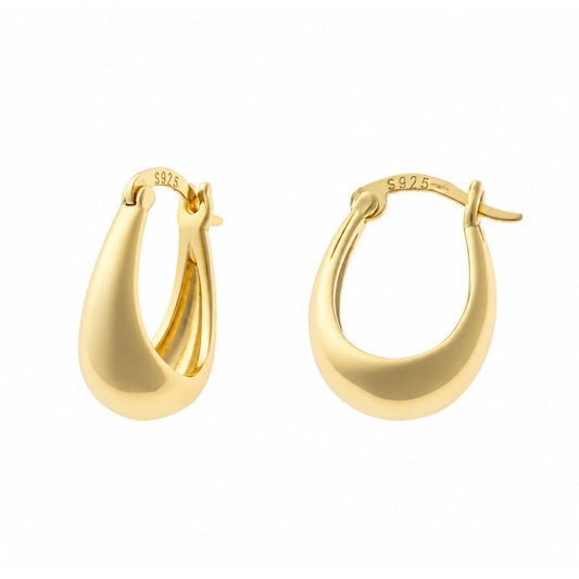 Sterling Silver Plated English Lock Earrings