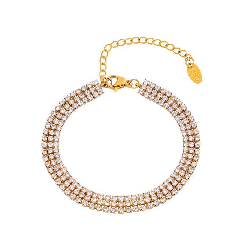 Auksuota triguba apyrankė Tennis