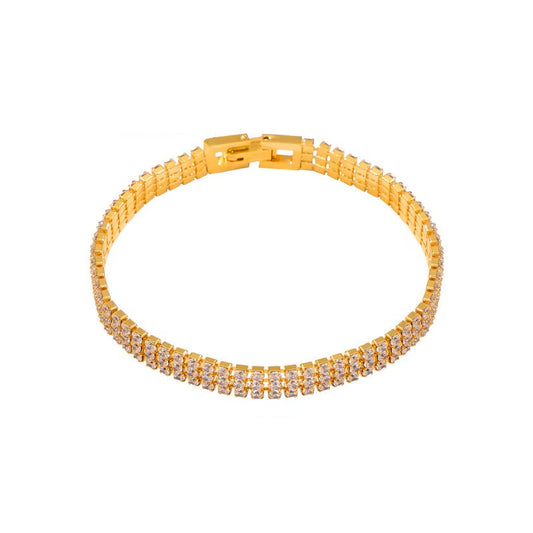 Auksuota triguba apyrankė Tennis