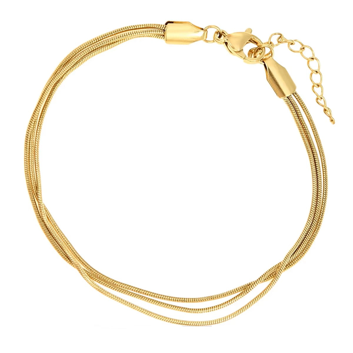 Auksuota trijų gijų apyrankė