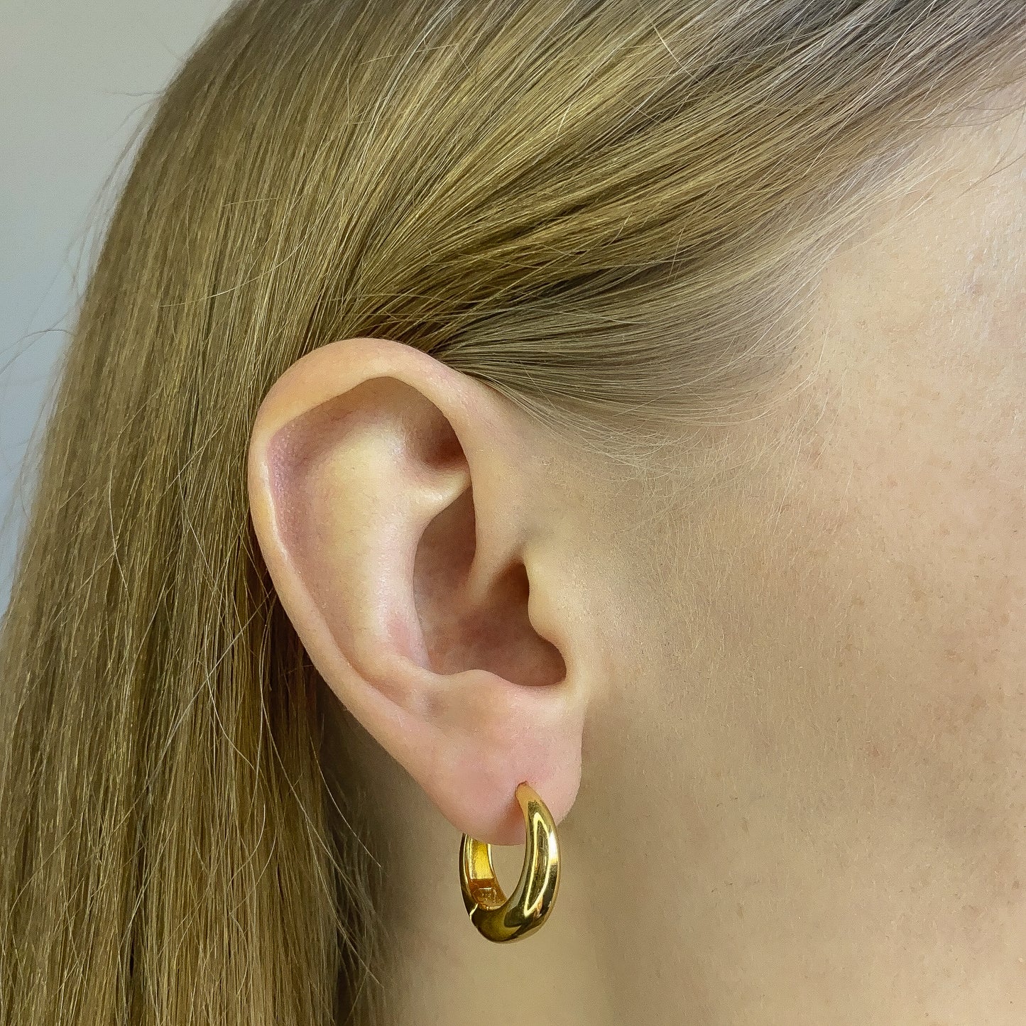 Sterling Silver Gold Plated Hoops