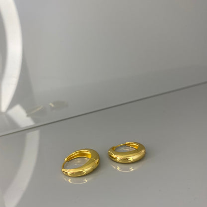 Sterling Silver Gold Plated Hoops