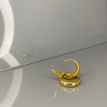 Sterling Silver Gold Plated Hoops