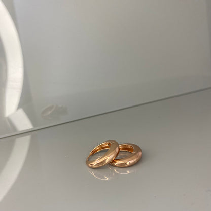 Sterling Silver Rose Gold Plated Hoops