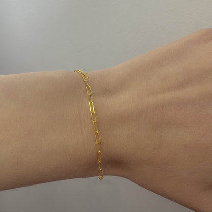 Sterling Silver Gold Plated Chain Bracelet