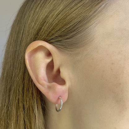 Sterling Silver 10 - 50 mm Hoops
