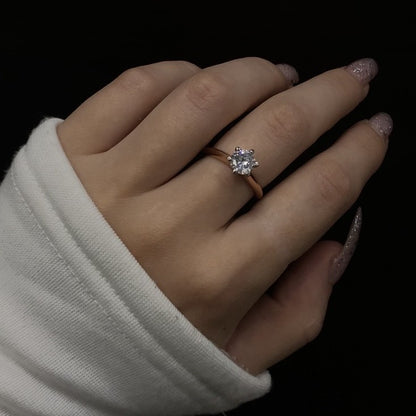 Sterling Silver Rose Gold Plated Nora Ring