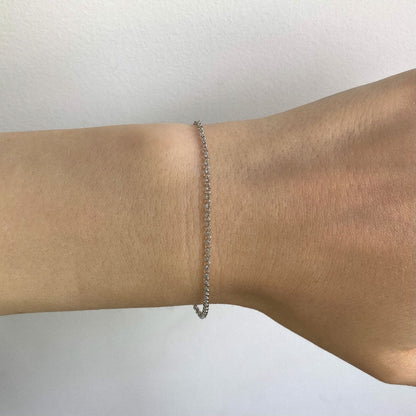Sterling Silver Gold Plated Rolo Chain Bracelet