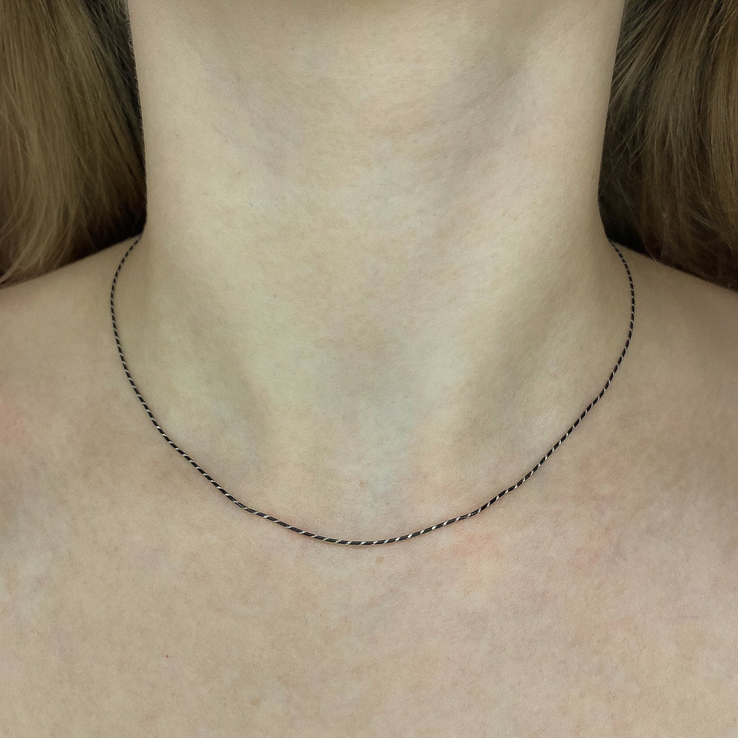 Oxidized Silver 0.7 mm Chain