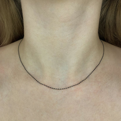 Oxidized Silver 0.7 mm Chain