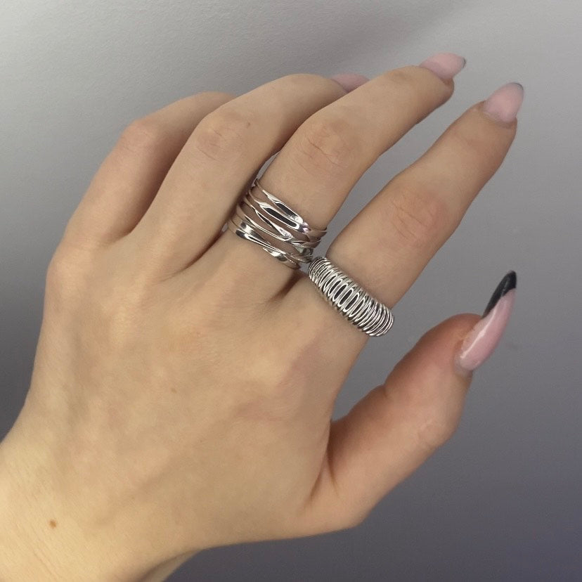 Sterling Silver Rhodium Plated Ring
