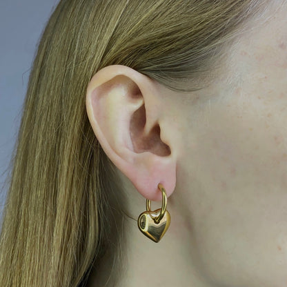 Auksuotos rinkutės su kabančia širdele