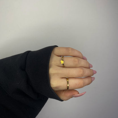 Auksuotas žiedas su širdele