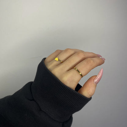 Auksuotas žiedas su širdele