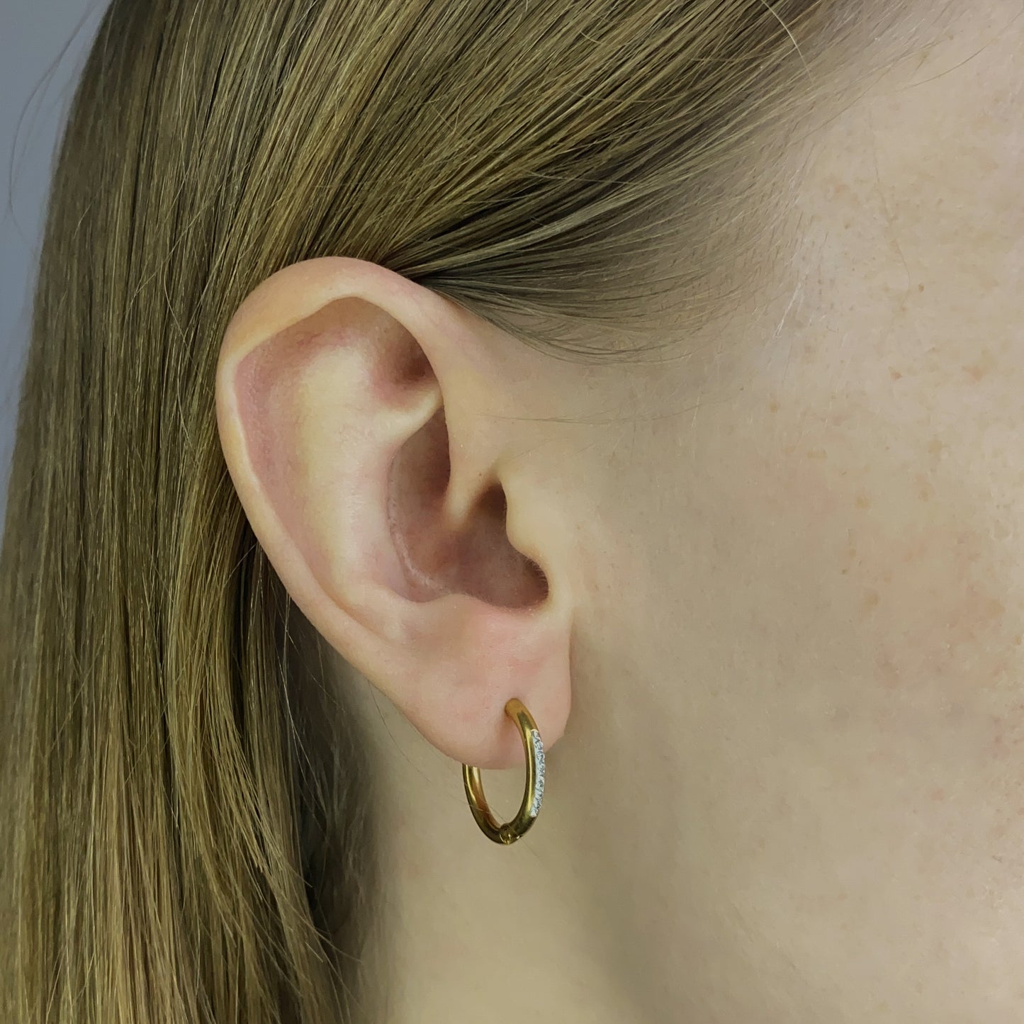 Auksuotos 1,4 - 2 cm rinkutės su cirkoniais