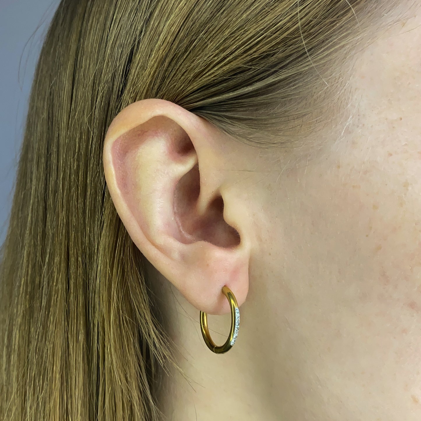 Auksuotos 1,4 - 2 cm rinkutės su cirkoniais