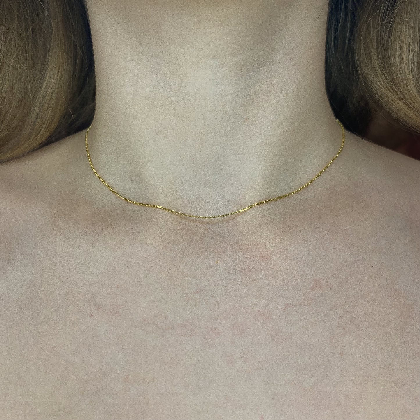Sterling Silver Gold Plated Box Chain