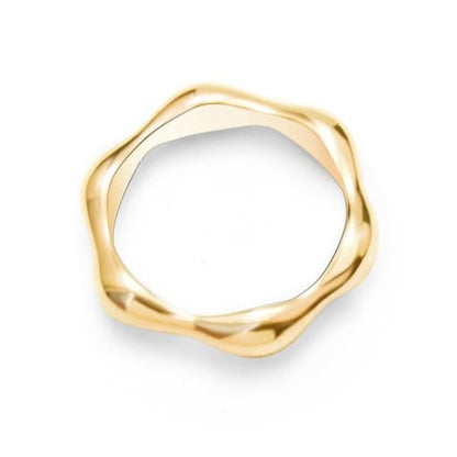 Auksuotas minimalistinio stiliaus žiedas