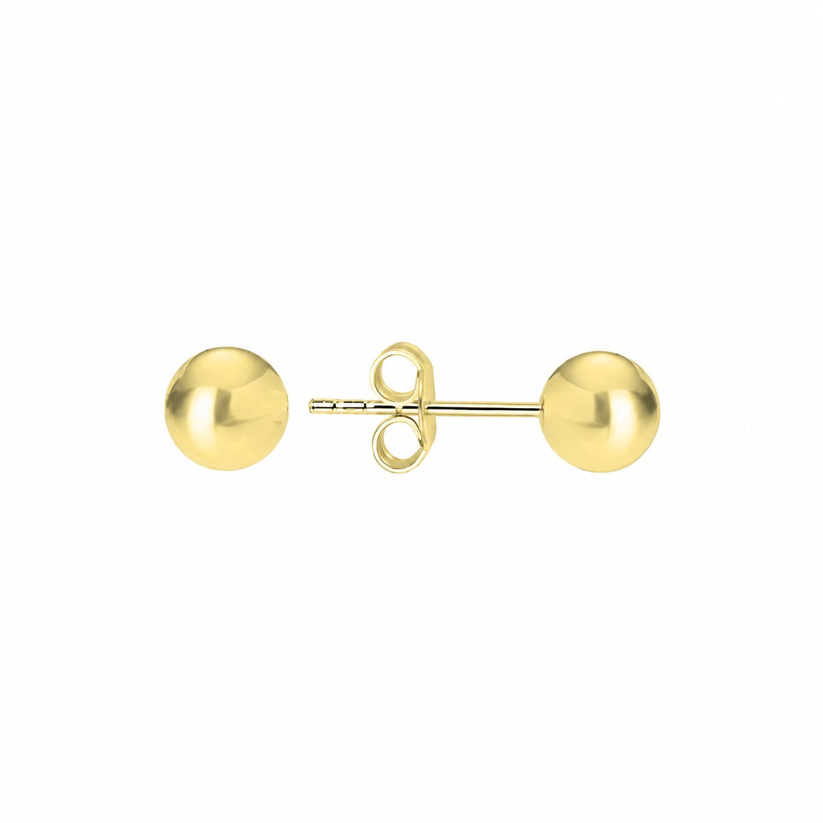 Sterling Silver Rhodium Plated 2 - 6 mm Bead Studs