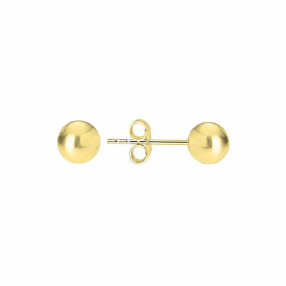 Sterling Silver Rhodium Plated 2 - 6 mm Bead Studs