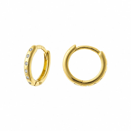 Sterling Silver CZ Hoops