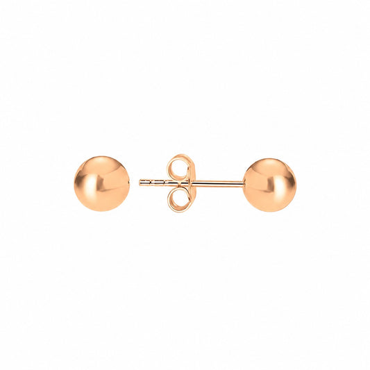 Sterling Silver Rose Gold Plated 2 - 7 mm Round Studs