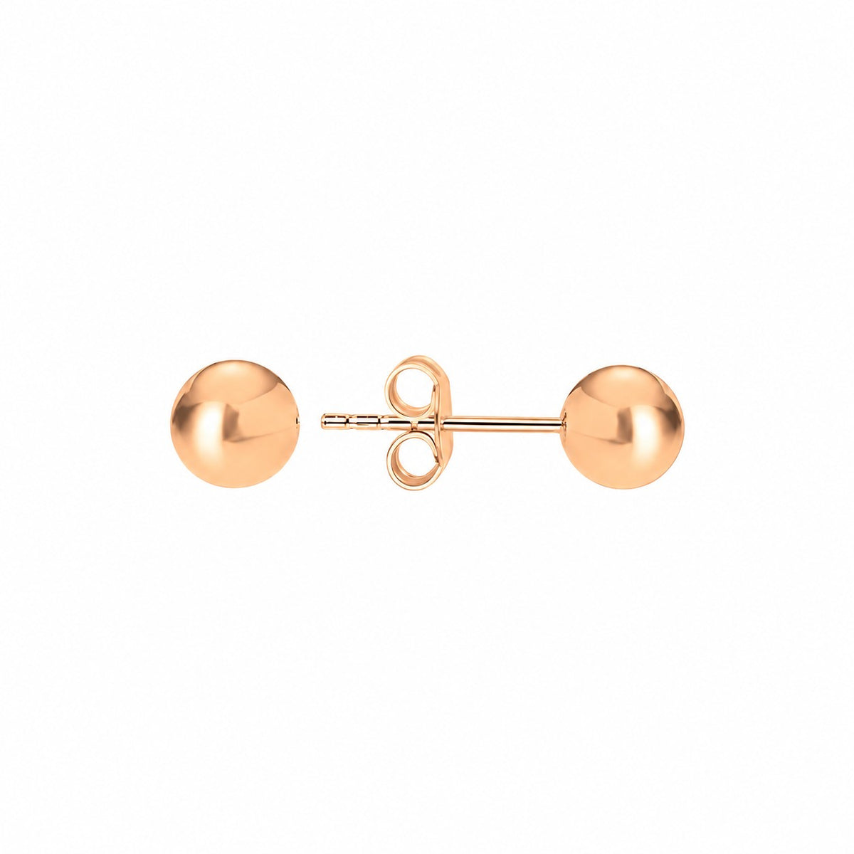 Sterling Silver Rhodium Plated 2 - 6 mm Bead Studs