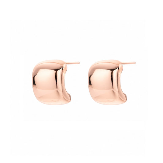 Sterling Silver Rose Gold Plated Stud Earrings