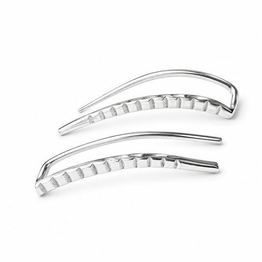 Sterling Silver Rhodium Plated Drop Earrings