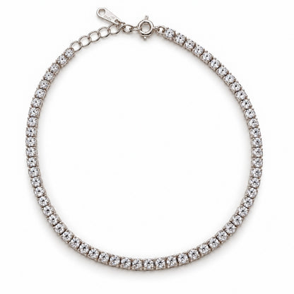 Sterling Silver Rhodium Plated 1.75 mm CZ Tennis Bracelet