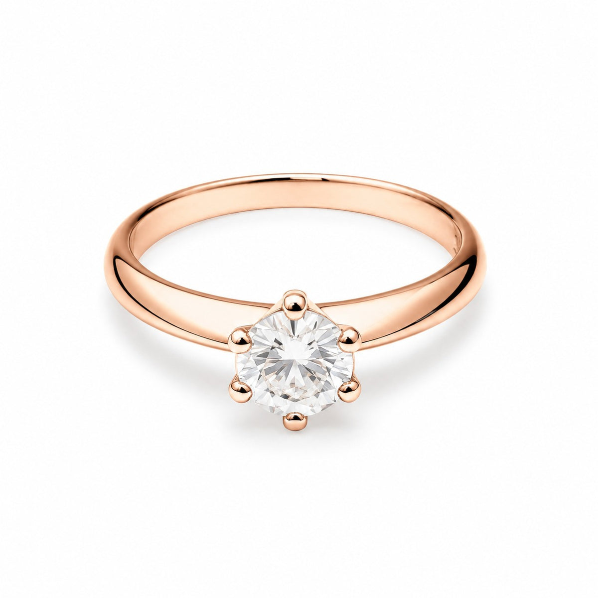 Sterling Silver Rose Gold Plated Nora Ring