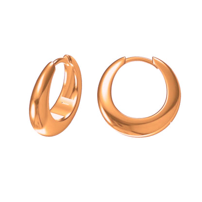 Sterling Silver Rose Gold Plated Hoops